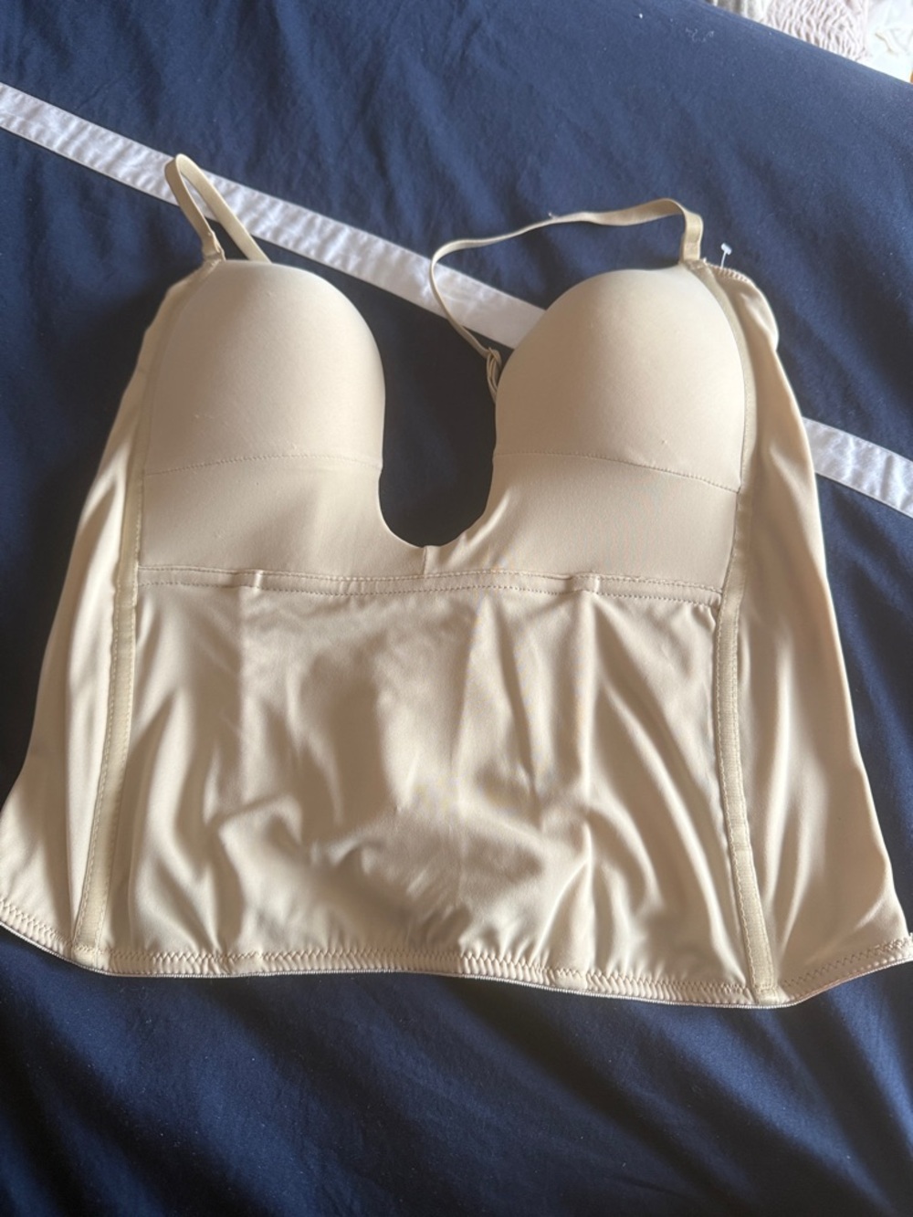 Strapless Longline Bustier in Nude